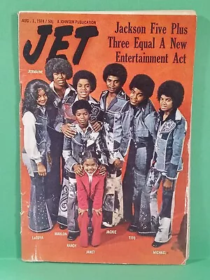 Young Janet Michael Jackson 5 Racial Black Americana JET Magazine August 1 1974 • $28.12