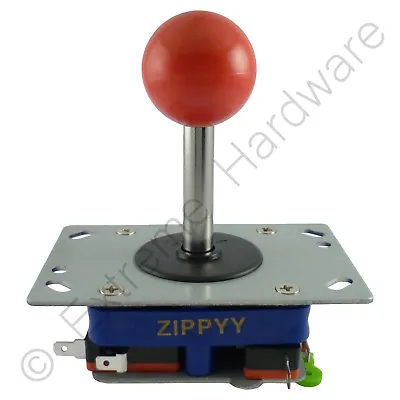 £9.49 • Buy Zippyy Long Shaft Ball Top Arcade Joystick 2/4/8 Way (Red) Zippy - MAME, JAMMA