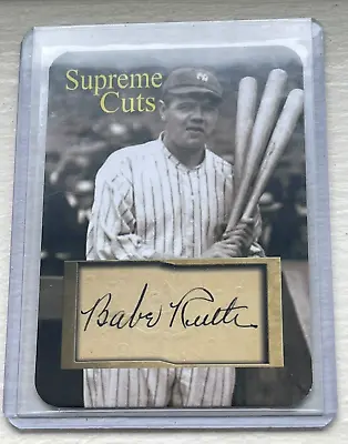 Babe Ruth Supreme Cuts Die Cut Facsimile Auto Card New York Yankees NO RESERVE! • $15.99