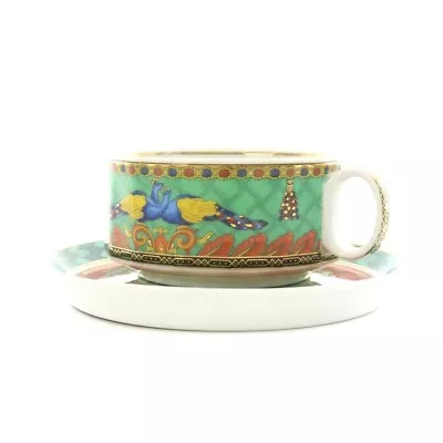 Versace Tableware Cup & Saucer 1 Customer Set Pottery Green  • $138.86