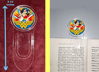 Wonder Woman Retro Comic Bookmark Sturdy Plastic Two Sided Book Mark • $9.99