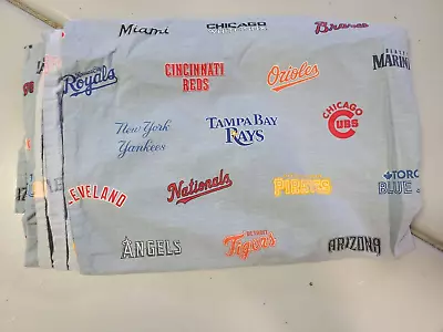 Pottery Barn Teen  MLB Logos - Gray  Full Flat Sheet • $18.99