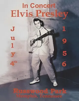 Elvis Presley 1956 Poster Reprint 13  X 19  Concert Poster • $19.95