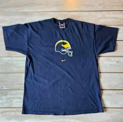 Vintage Michigan Wolverines Football Nike T-Shirt Mens Sizr XL Rare 100% Cotton • $22.97