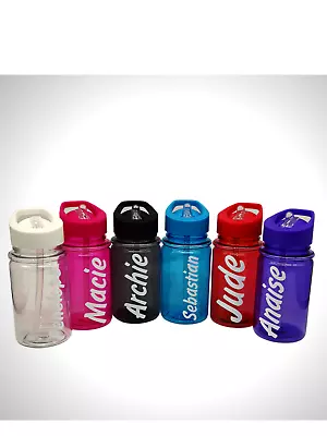 £5.99 • Buy Personalised Kids Mini Water Bottle Love Clear Reusable Clear Straw Bottle