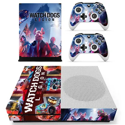 Xbox One S Console Skin Sticker Decal Watch Dogs T2 + 2 Controller Skins • $16.95