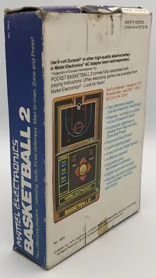 Mattel Electronics BASKETBALL 2 VTG Vintage - Original BOX ONLY 1979 • $39.95