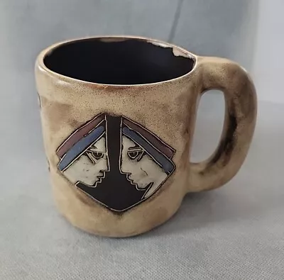 Art Pottery  Design By Mara  Gemini- Handmade Coffee Mug - 4 1/4  Tall - Mexico • $9.89