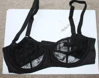 BNWT MYLA ROSE BLACK DAISY LANE BRA - 32B Rrp £70 • £24.50