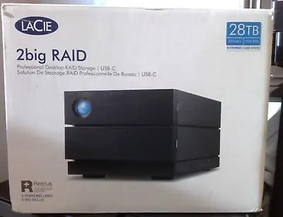 LaCie 2big 28TB USB 3.1 Type-C Professional RAID Desktop Storage (2 X 14TB) • $1145