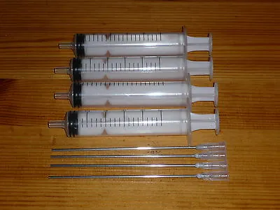 4 X 10ml Syringe With Blunt 4  Long Needle To Refill Ink Cartridge Craft Glue • $7.95