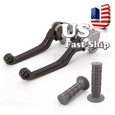 Fit Honda CRF125 F 14 2015-2017 US CNC Pivot Dirt Bike Brake Clutch Lever+Grips • $34.99