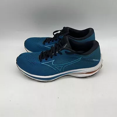 Mizuno Wave Rider 25 Waveknit Women's Running Shoes Blue Size 9 • $45