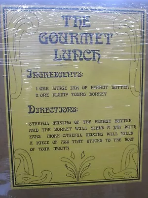 The Gourmet Lunch Vintage Poster Food Kitchen 1973 Culinary 18816 • $45