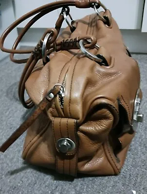 $55 • Buy MIMCO, Large, TAN Leather Hand / Shoulder Bag As NEW, BARGAIN