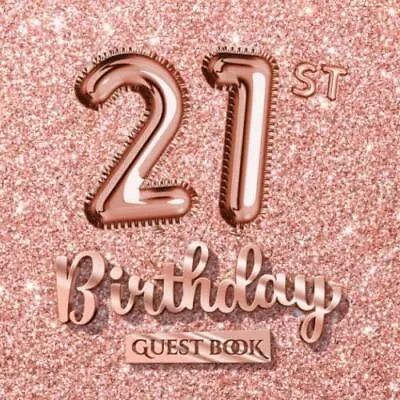 21st Birthday Guest Book Great For 21st Birthday Party - Rose Gold Birthday D... • £7.61