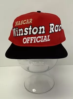 Vintage 1990s NASCAR Winston Cup Racing Official Pit Crew Snapback Hat RARE -NOS • $19.99