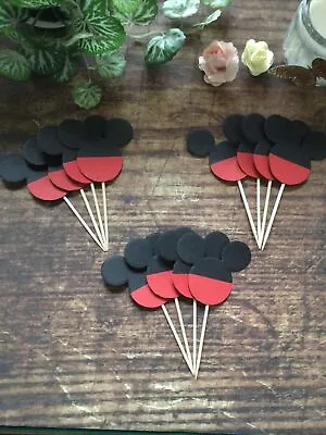 12 Mickey Mouse Cupcake Toppers Disney Birthday Party Celebration • £4.99