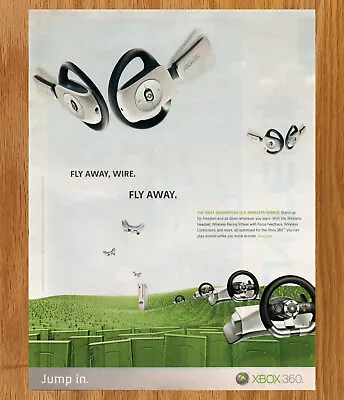 Xbox 360 Wireless Fly Away Wire - Video Game Print Ad / Poster Promo Art 2007 • $14.99