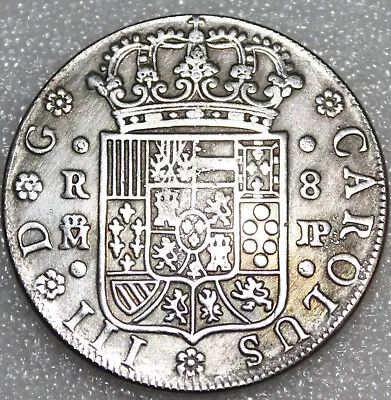 1762 Spain 8 Reales - Carlos III Filler Coin • $12.90