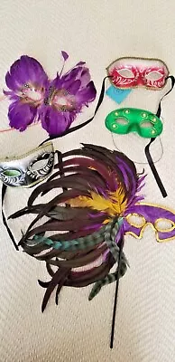 Mardi Gras Masquerade Party Masks - Set Of 5 New Eye Masks • $24.95