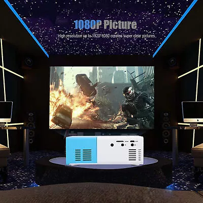 YG300 Mini Home LED 1080P HD Projector 1920*1080 Resolution Video Projector TOH • $144.93