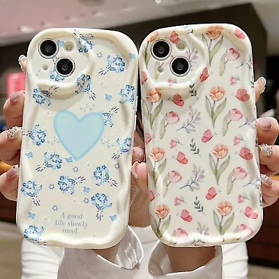 New Cute Flower Girl Cream Soft Shockproof Covers Shell For Various Phone Case • £2.39