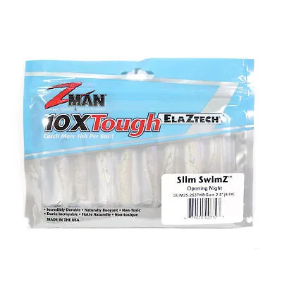 Zman Soft Lure Slim SwimZ 2.5 Inch 8/Pack Opening Night (8323) • $20.90