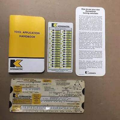 Kennametal 1977 Machining Calculator Assortment And Tool Application Handbook  • $30