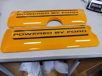 2011-2017 Mustang 5.0 OEM Coil Covers Painted Orange Fury Black Letters Pair • $250