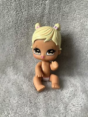 Bratz Dolls Babyz Lil Angelz Cubbies Krysta Poseable Blonde Pink Bows Toy Figure • £7.50