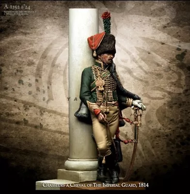 1/24 Resin Figure Model Kit Napoleon's Cavalryman Unpainted Unassembled 75mm • £14.57
