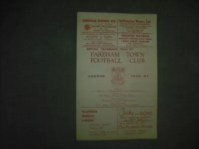 Fareham Town  V  Andover  (fa Cup 2nd Q/r Tie)  17-9-66  Four Pager • £4.49