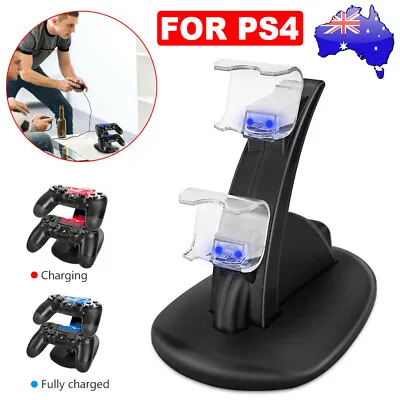 $12.95 • Buy Fast Charging Stand Station For PlayStation PS4 Controller Charger W/2 USB Dock