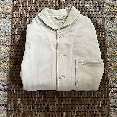 Huckberry Buck Mason Knit Chore Jacket White Button Down Men’s Size Large L • $159.95