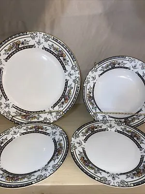  4 Pc Set Mikasa Cambridge L9015 Dinner Plate Salad Plates Soup Bowl EUC!  • $15