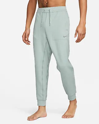 Nike Yoga Dri FIT Fleece Pants Size XL Mica Green Jogger Mens DQ4882 330 • $62.99