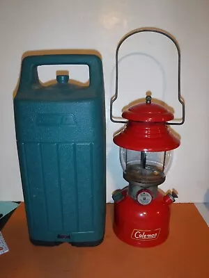 Vintage Red Coleman Lantern 200a 8/54 W/ Pyrex Globe/ Case Sunshine Of The Night • $159.95