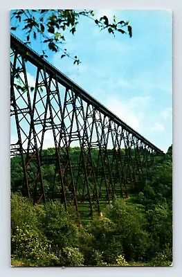 Postcard Pennsylvania Mt Jewett PA Kinzua Bridge Erie RR 1970s Unposted Chrome • $4