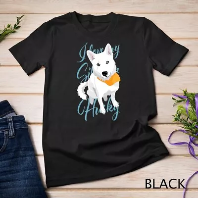 I Love My Siberian Husky White Snow Dog With Blue Eyes T-Shirt Unisex T-shirt • $20.99