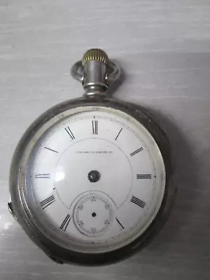 Vintage Columbus Coin Silver Non-Running Large Men's Pocket Watch • $9.99