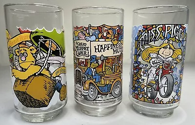 The Great Muppet Caper Vtg Glasses Lot Of 3 Kermit Miss Piggy Gonzo Fozzie Bear • $14.99