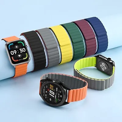 WOCCI Silicone Magnetic Watch Band 20mm 22mm Quick Release Replacement • $13.99