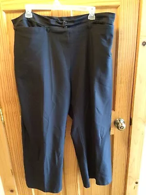 Amish Mennonite Hand Made Black 6-Button Broadfall Pants W45 EUC Plain Clothing • $14.99