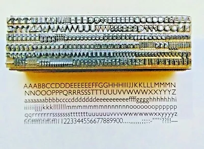 £33.65 • Buy 12 Point GILL SANS LIGHT 3A Letterpress Metal Printing Type