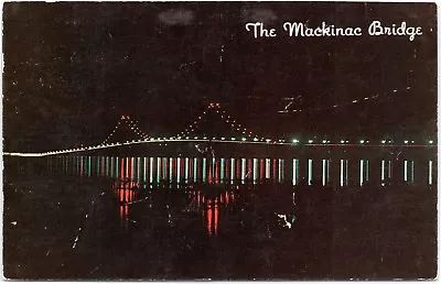 The Mackinac Bridge - Night View With Lights • $2.39