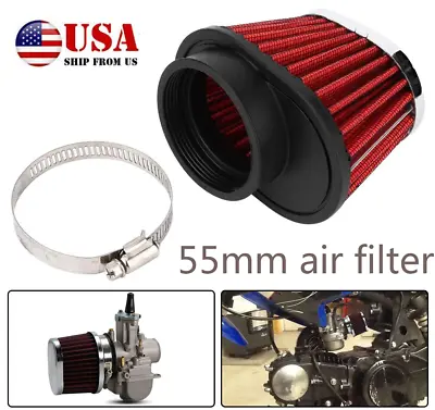 1Pcs 55mm Caliber Motorcycle Carburetor Air Intake Filter Engine Pipe Cleaner US • $15.97