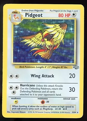 Pidgeot Jungle 8/64 Holo Unlimited Holo Rare Pokemon Card WOTC P2 • $15.99