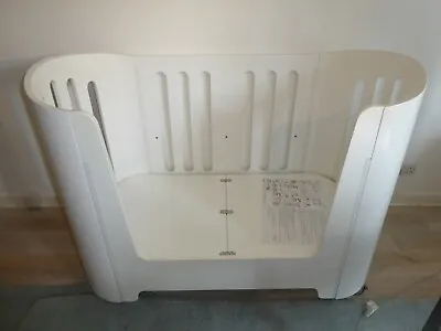 Bloom Luxo Coconut White Cot Bed In Very Good Condition &bloom Cocomat Mattress  • £300