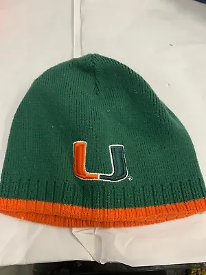 U Hat Cap Winter Hat Green Orange Pre Owned HT 93 + 67 • $12.71